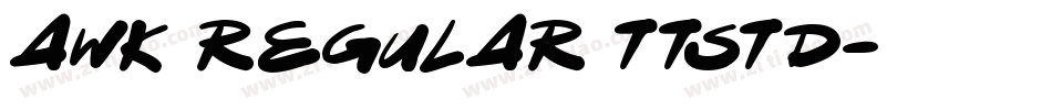 Awk Regular ttstd字体转换